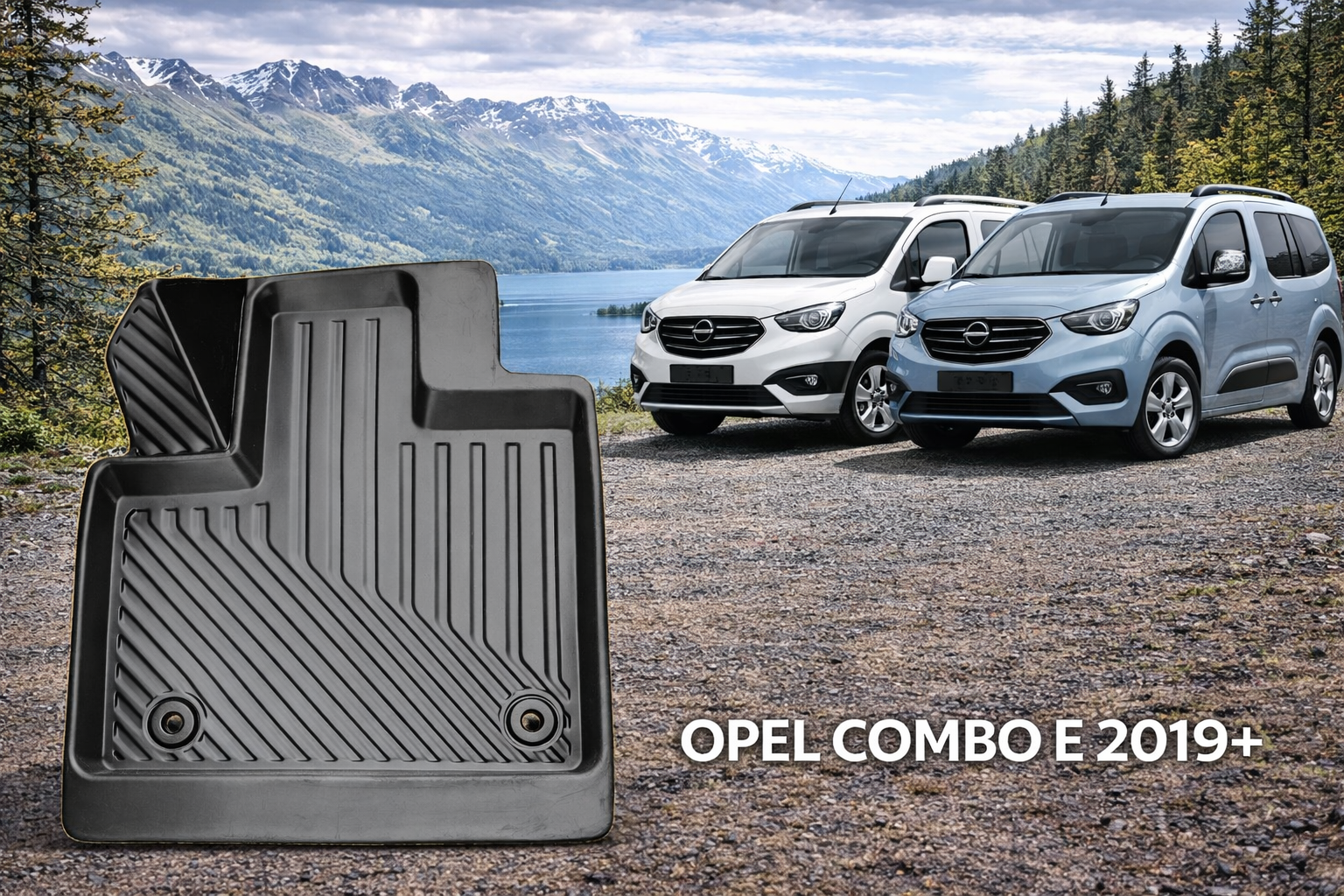 Opel Combo E 2019+ Panelvan ( Ön İki ) ile Uyumlu 3D Oto Paspas Premium