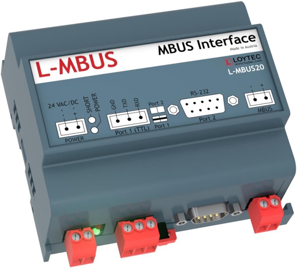 LoytecL-MBUS20Loytec L-MBUS20 M-Bus Level Converter for 20 M-Bus DevicesInterface