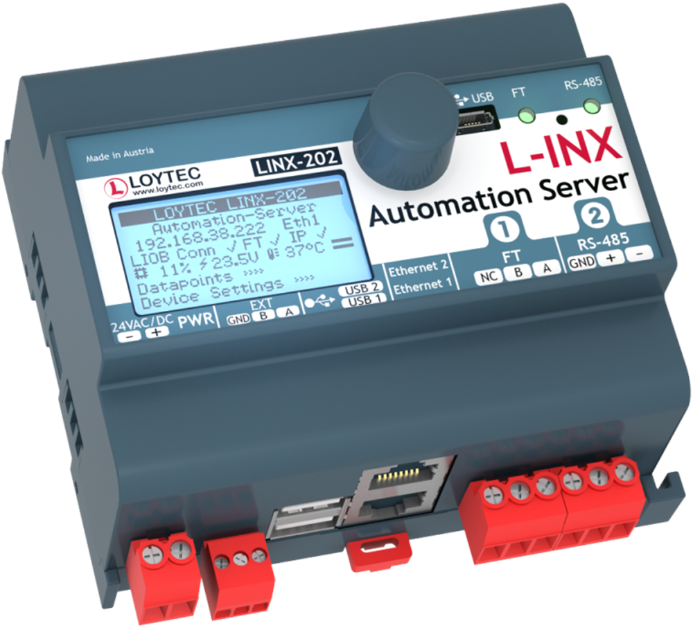 LoytecLINX-202Loytec LINX-202 BACnet Automation Server with LIOB-Connect, B-BCAutomation Server
