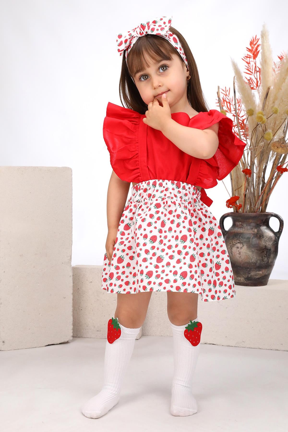 Çilek Desen Salopet Model