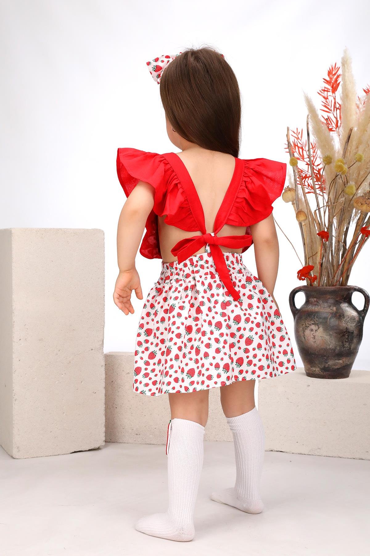 Çilek Desen Salopet Model