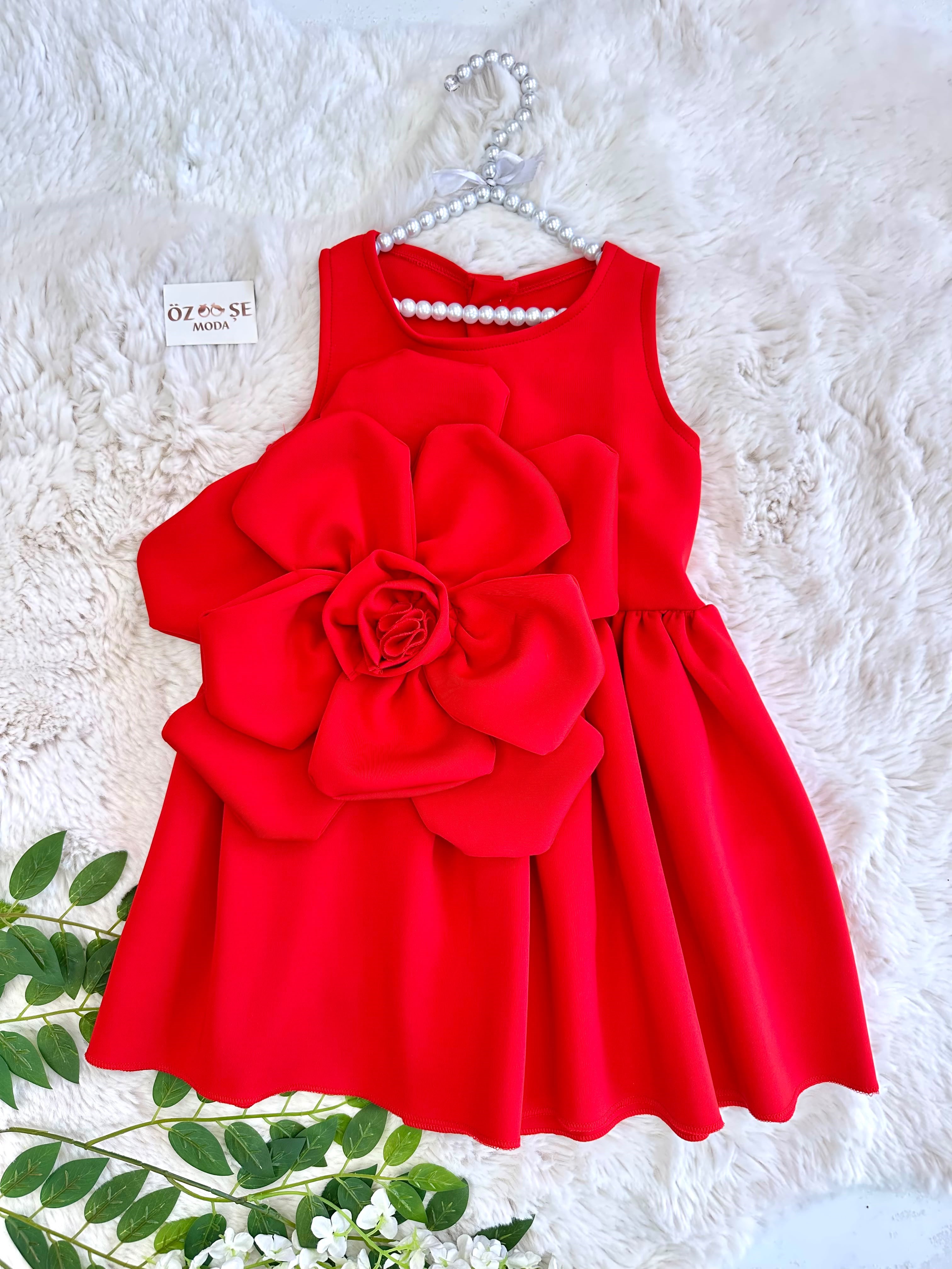 Gül Model Çiçekli Elbise