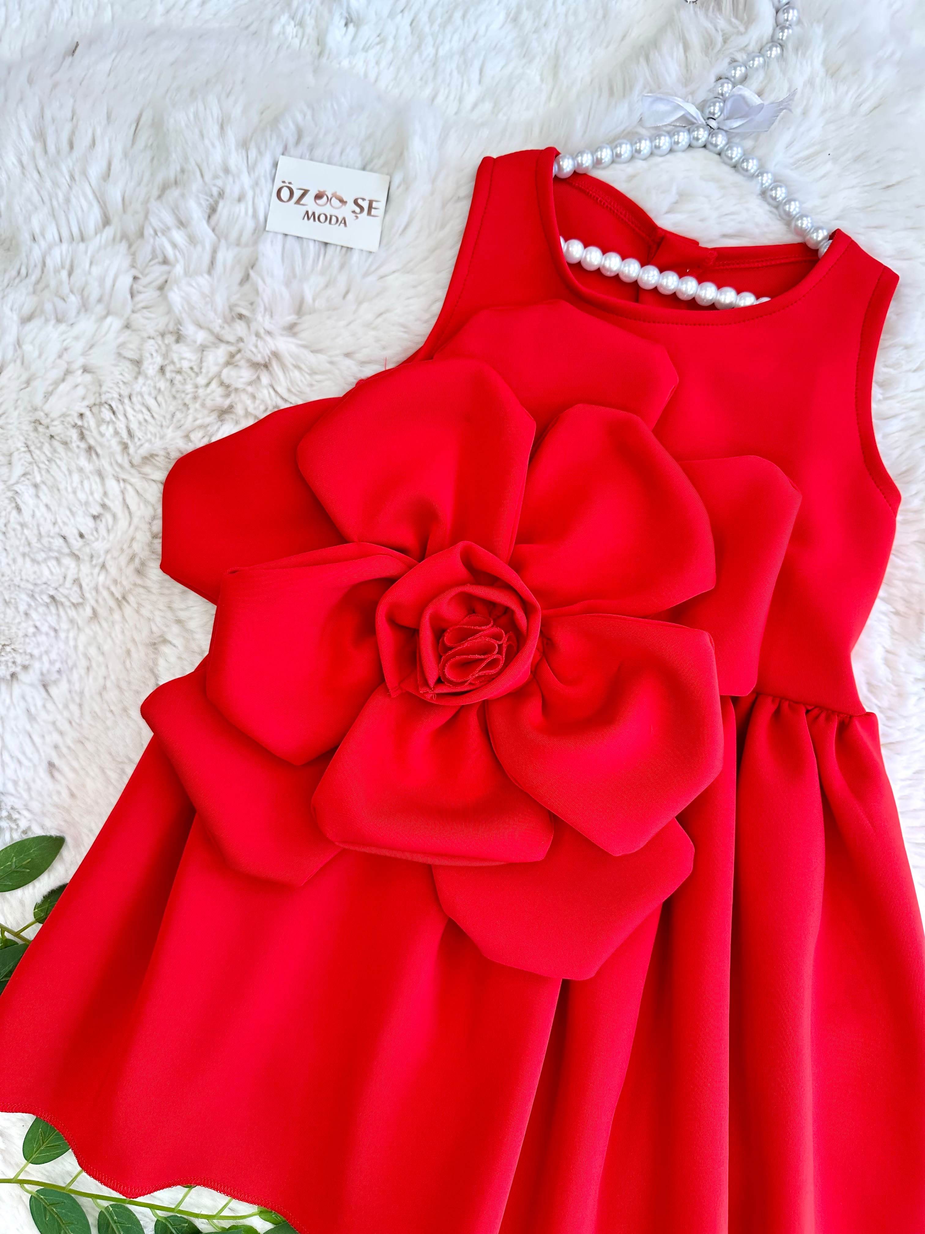 Gül Model Çiçekli Elbise