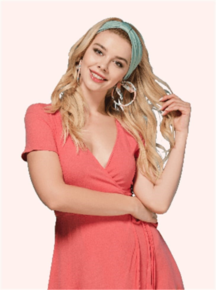 Düz Pembe Elbise