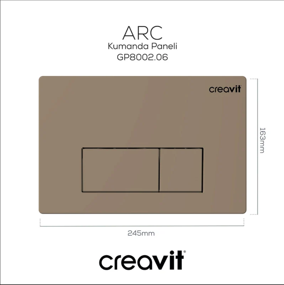 Creavit Arc Beyaz Kumanda Paneli (Mat Cappucino)