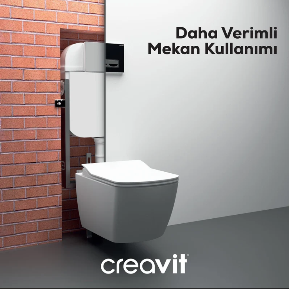 Creavit Asma Klozet İçin Gömme Rezervuar Seti