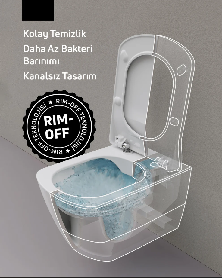 Creavit Elegant Rim-Off Asma Klozet + Kapak
