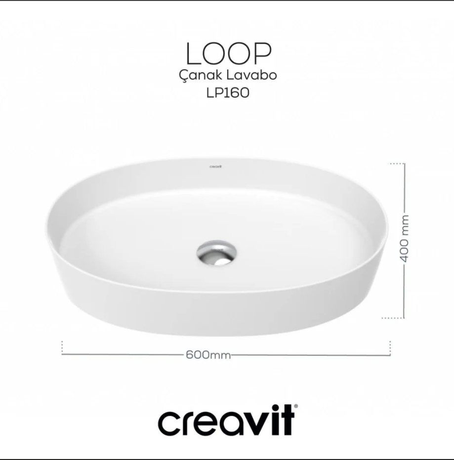 Creavit Loop Oval Lavabo