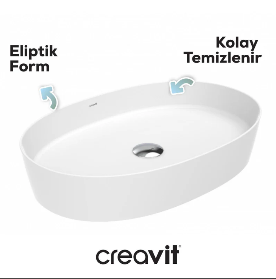 Creavit Loop Oval Lavabo
