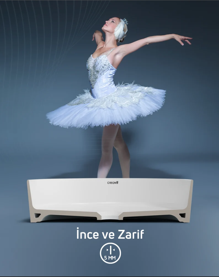 Creavit Loop Yuvarlak Çanak Lavabo, 45 cm Kömür Siyah