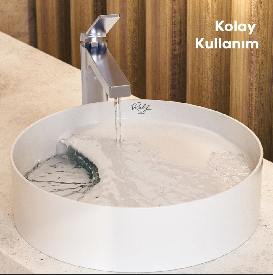 Creavit Ritmo Lavabo Bataryası (Metalik Gri)