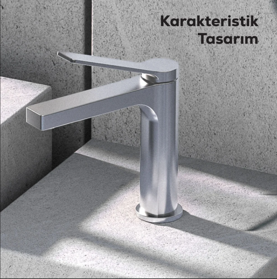 Creavit Ritmo Lavabo Bataryası (Metalik Gri)