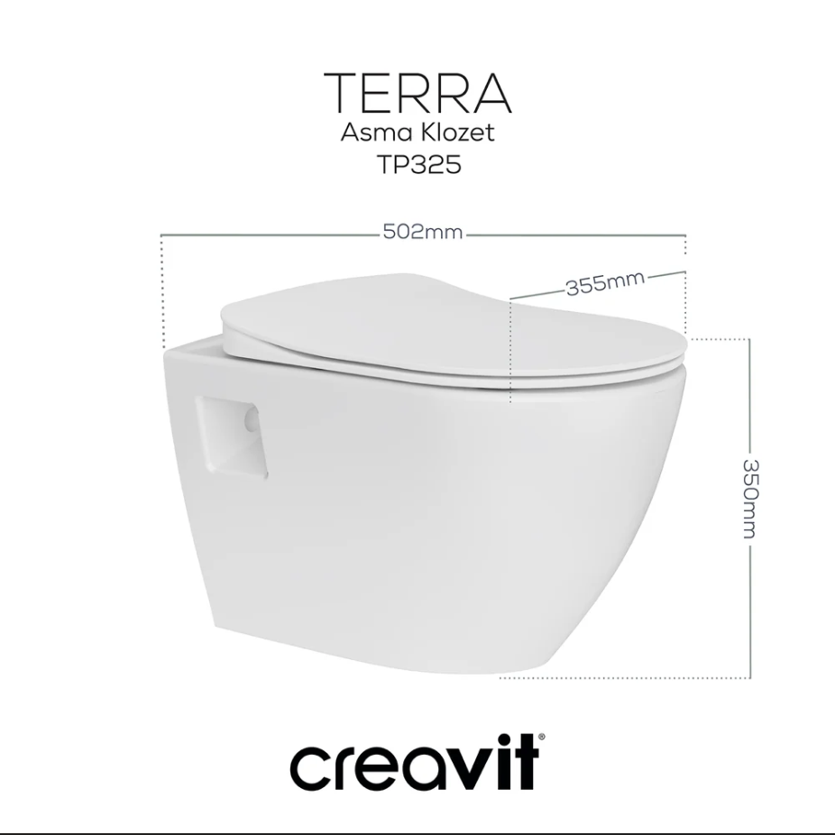 Creavit Terra Asma Klozet + Kapak
