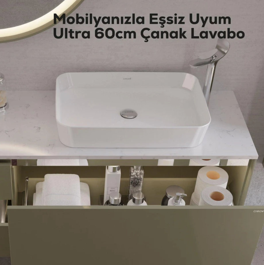 Creavit Ultra Tezgah Üstü Lavabo