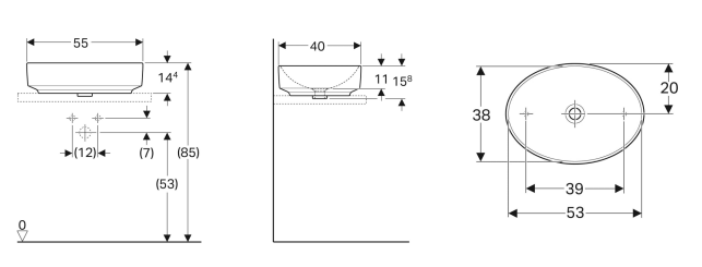 Geberit Variform Çanak Lavabo 40x55 cm