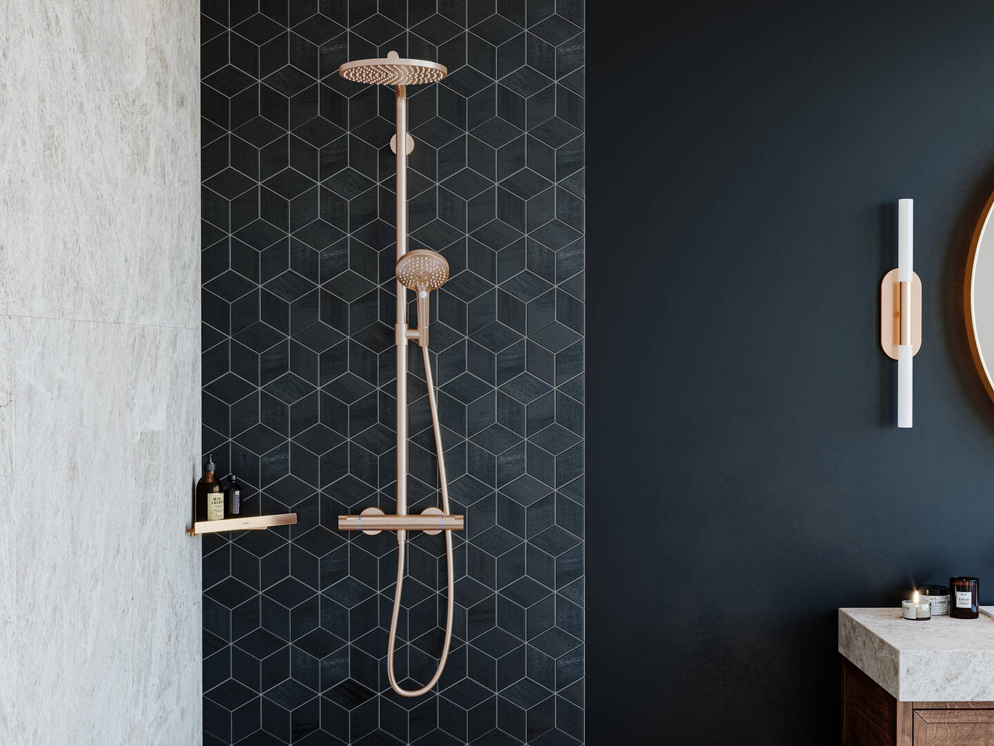 Hansgrohe Raindance Select S Duş Kolonu - Bronz