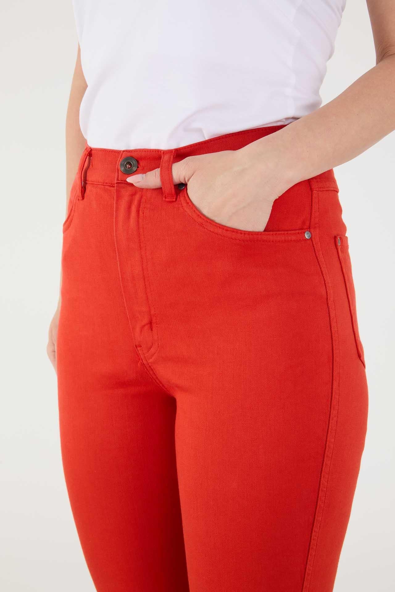 0301 PARÇA BOYALI BORU PAÇA PANTOLON  MERCAN