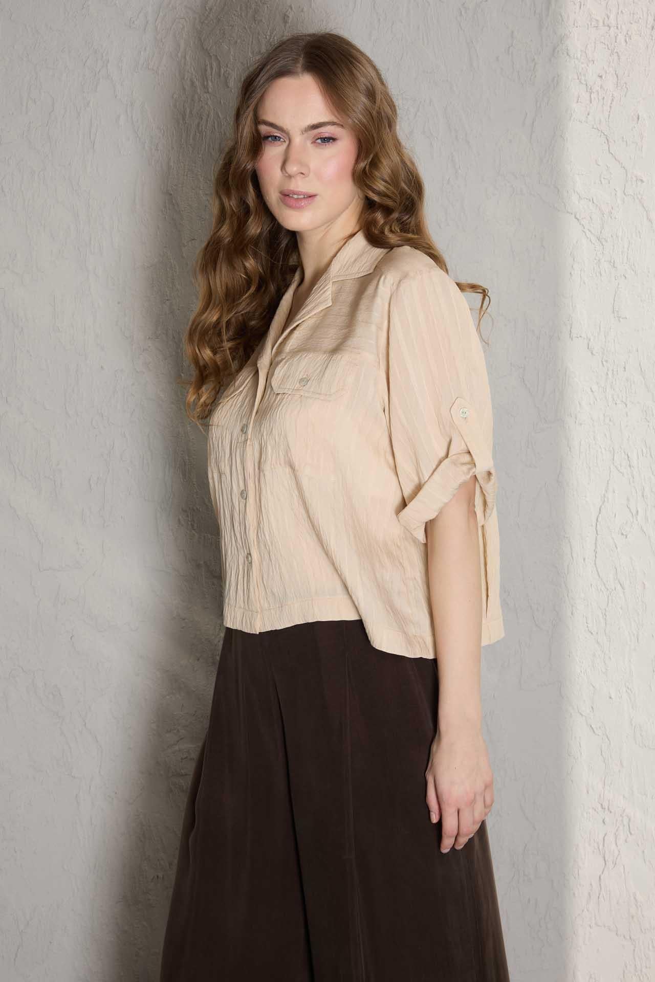 MEZZURA GÖMLEK  BEJ