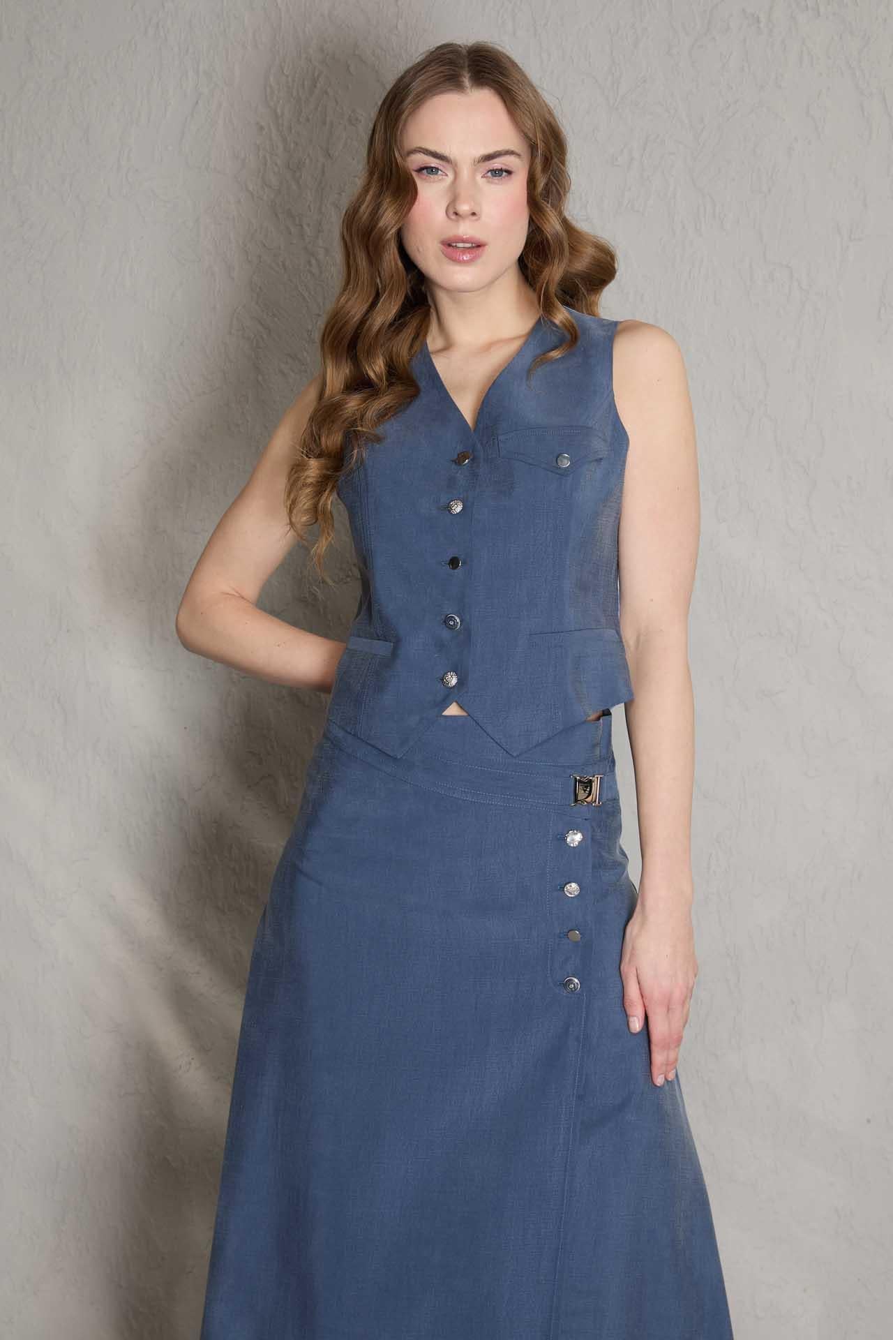 MEZZURA YELEK  INDIGO