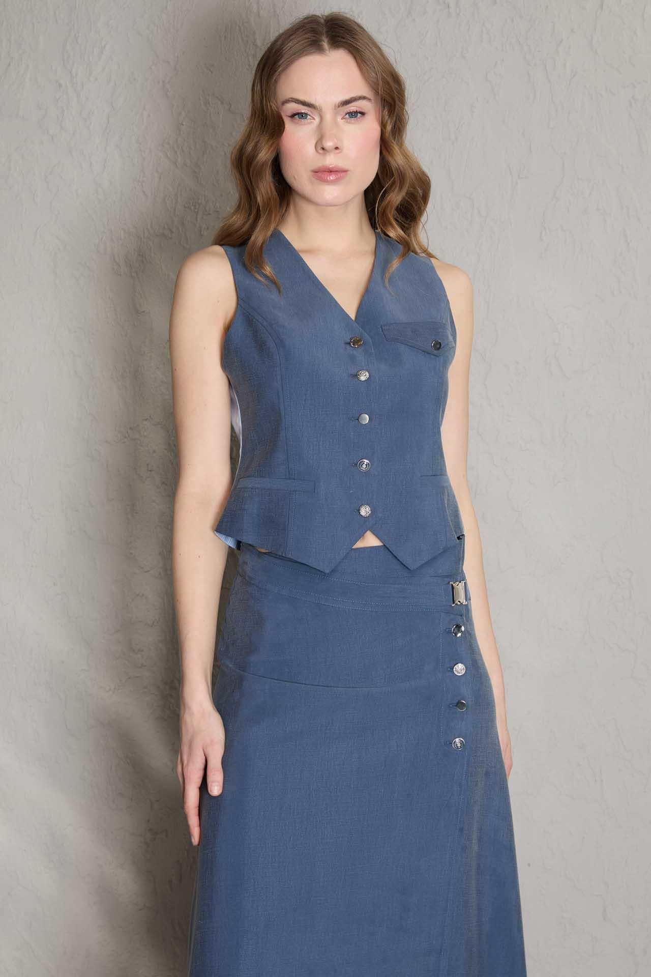 MEZZURA YELEK  INDIGO