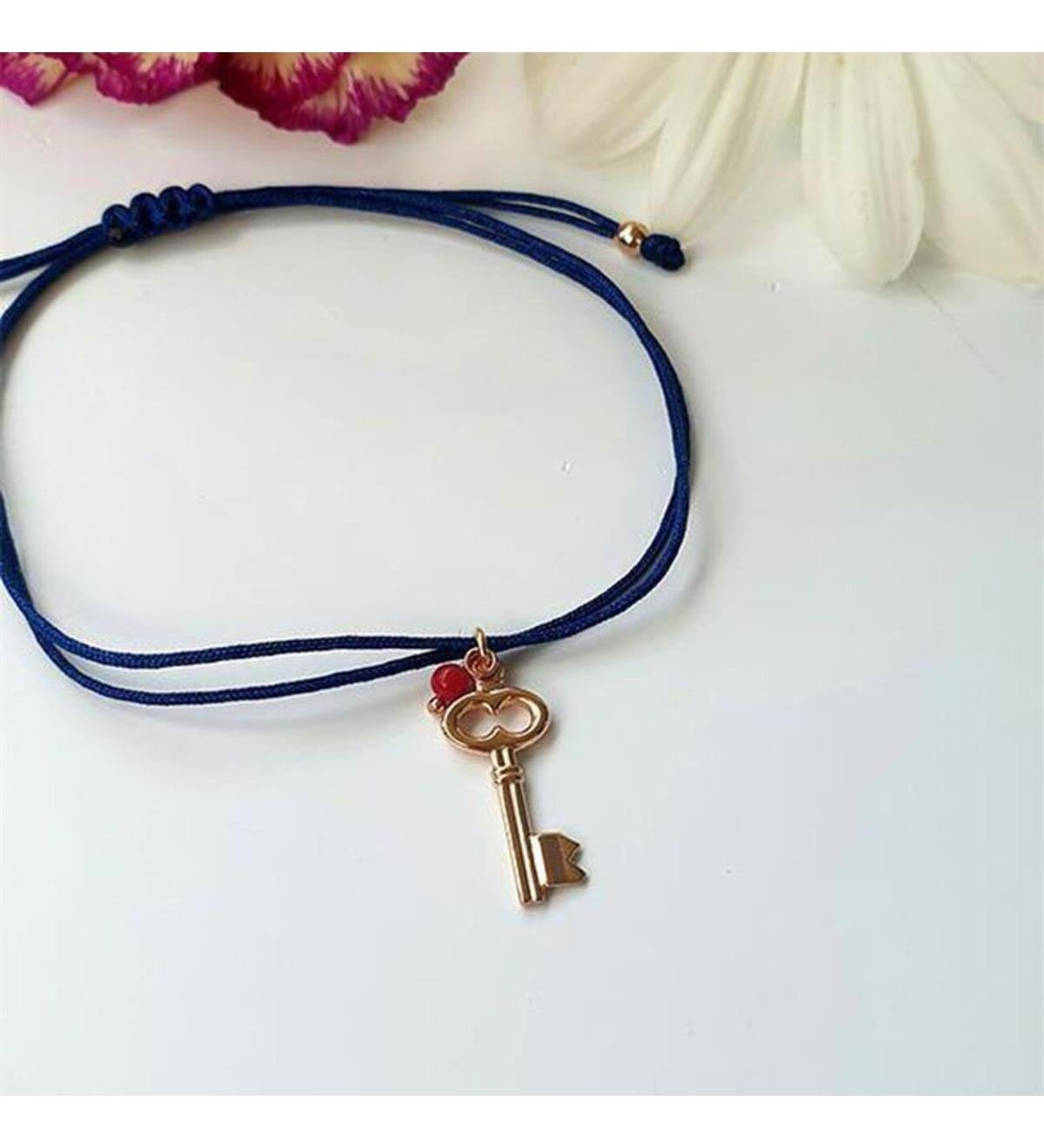  İpli Gümüş Anahtar Bileklik