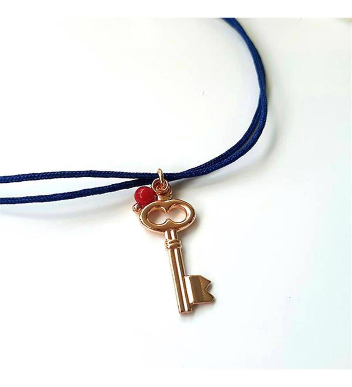  İpli Gümüş Anahtar Bileklik