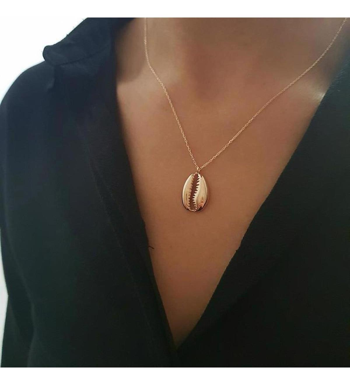 Deniz Kabuğu Gümüş Kolye