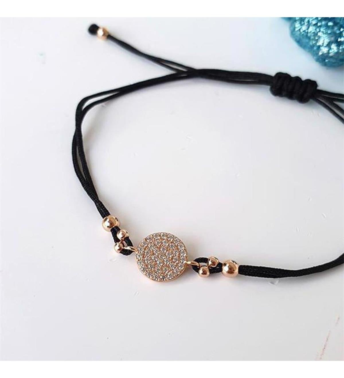 Gümüş İpli Taşlı Bileklik