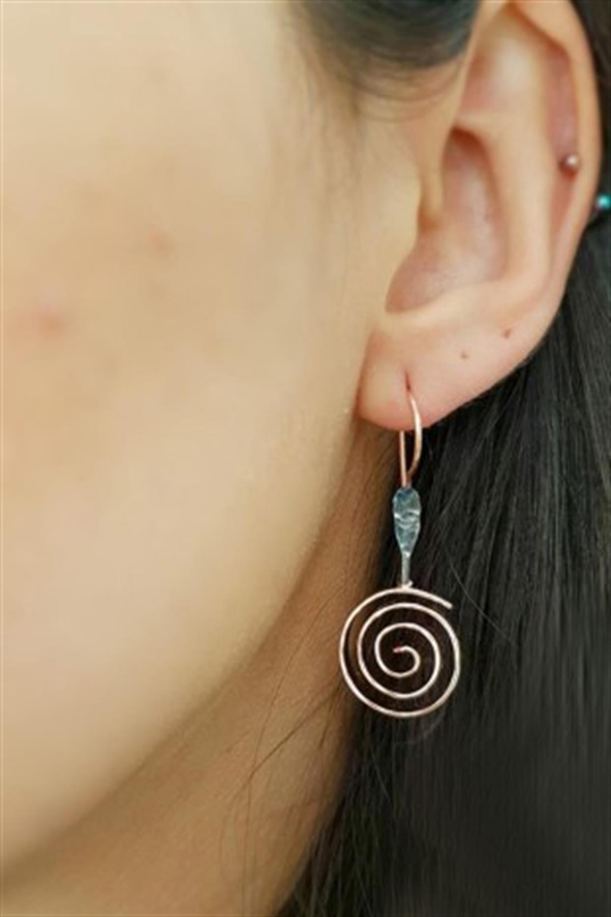 Gümüş Java Model Küpe