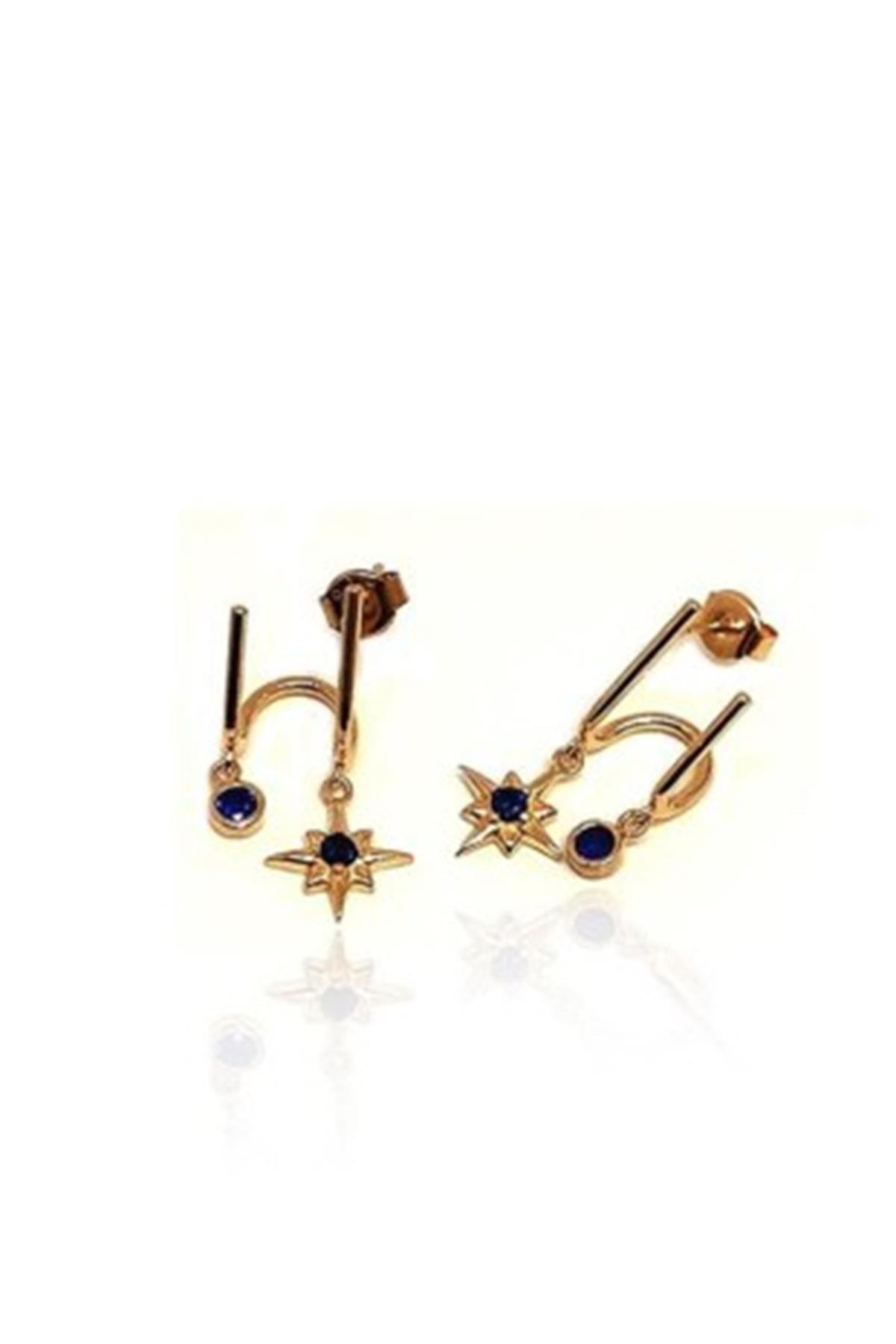 Gümüş Kuzey Yıldızı Küpe