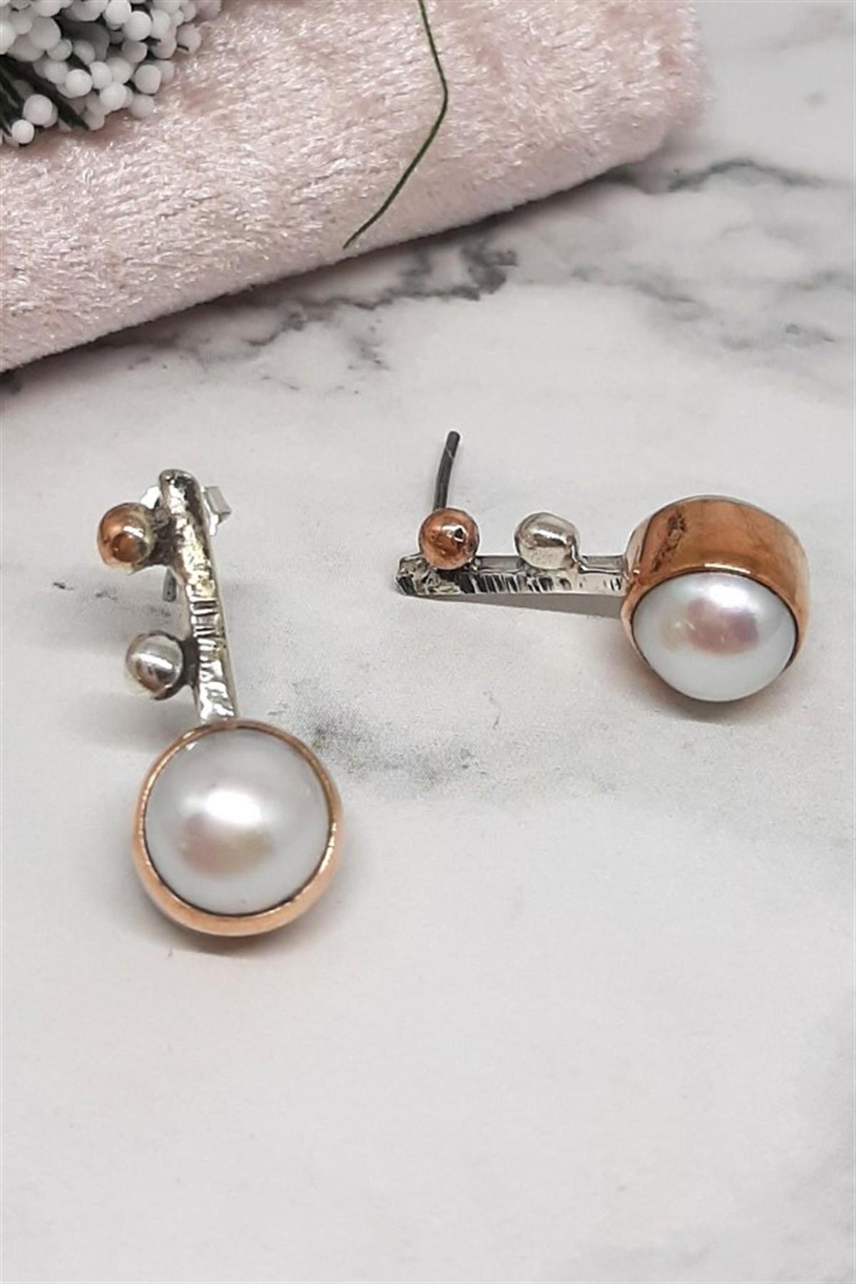 Gümüş Otantik İnci Küpe