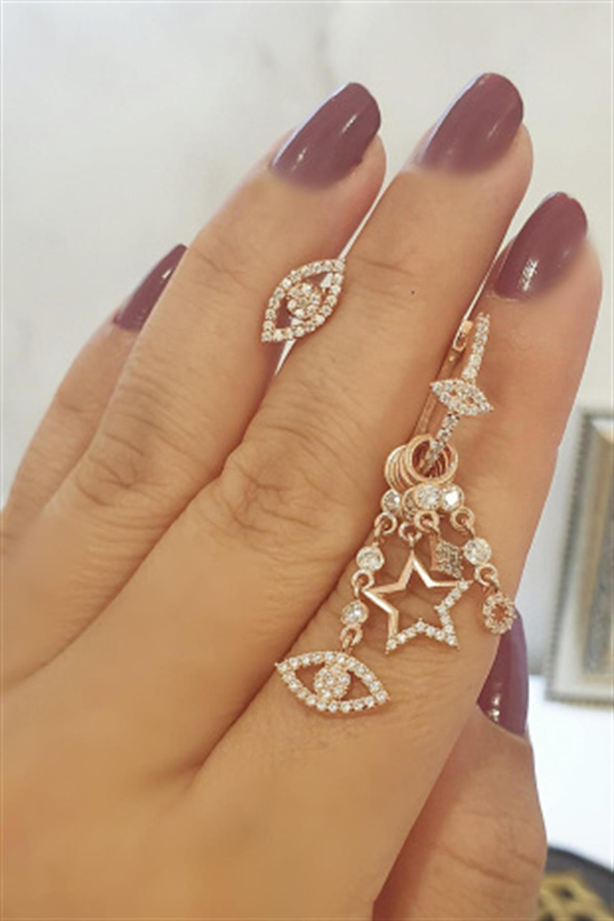 Gümüş Şans Figürlü Göz Küpe