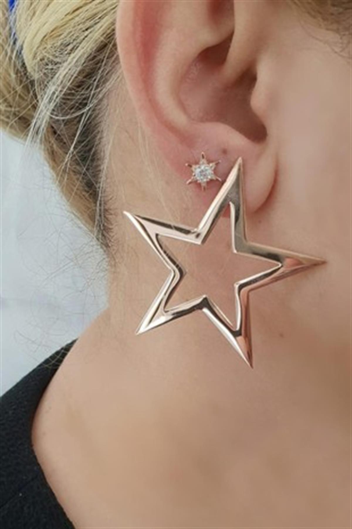 Gümüş Yıldız Küpe