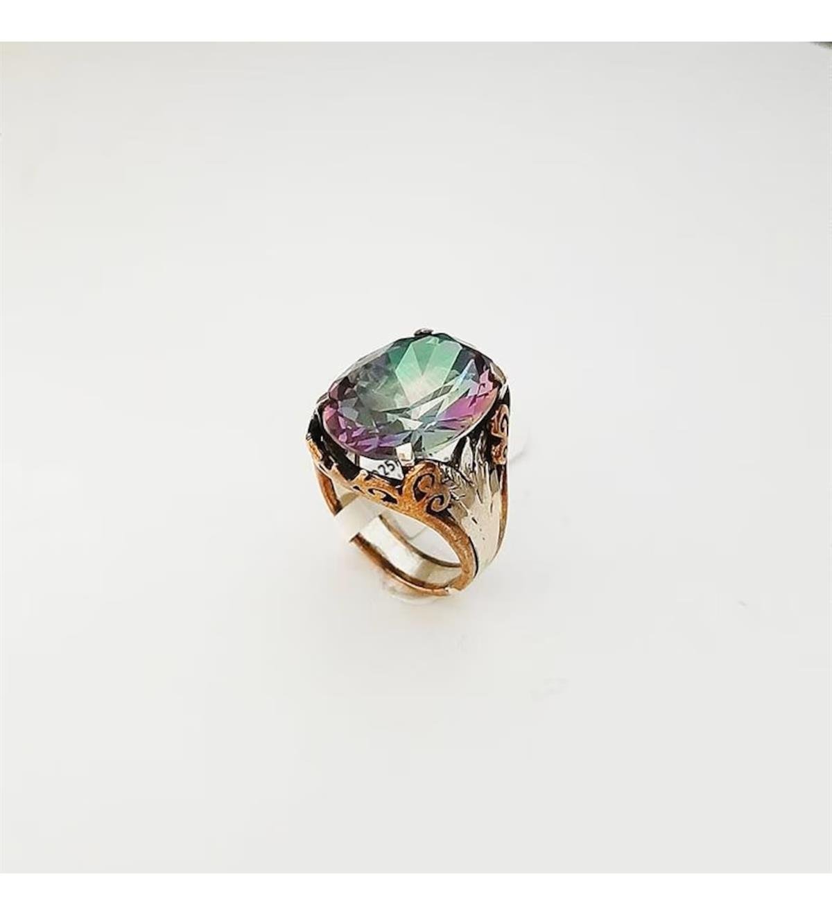 Otantik Mistik Topaz Gümüş Yüzük