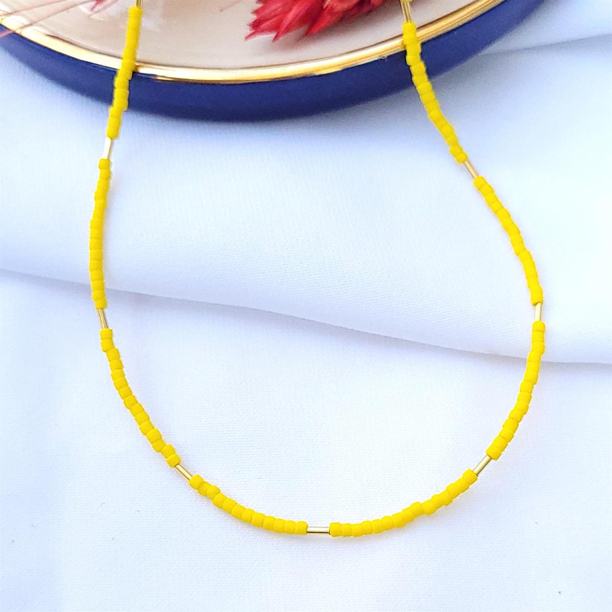 Sarı Elişi Gümüş Kolye