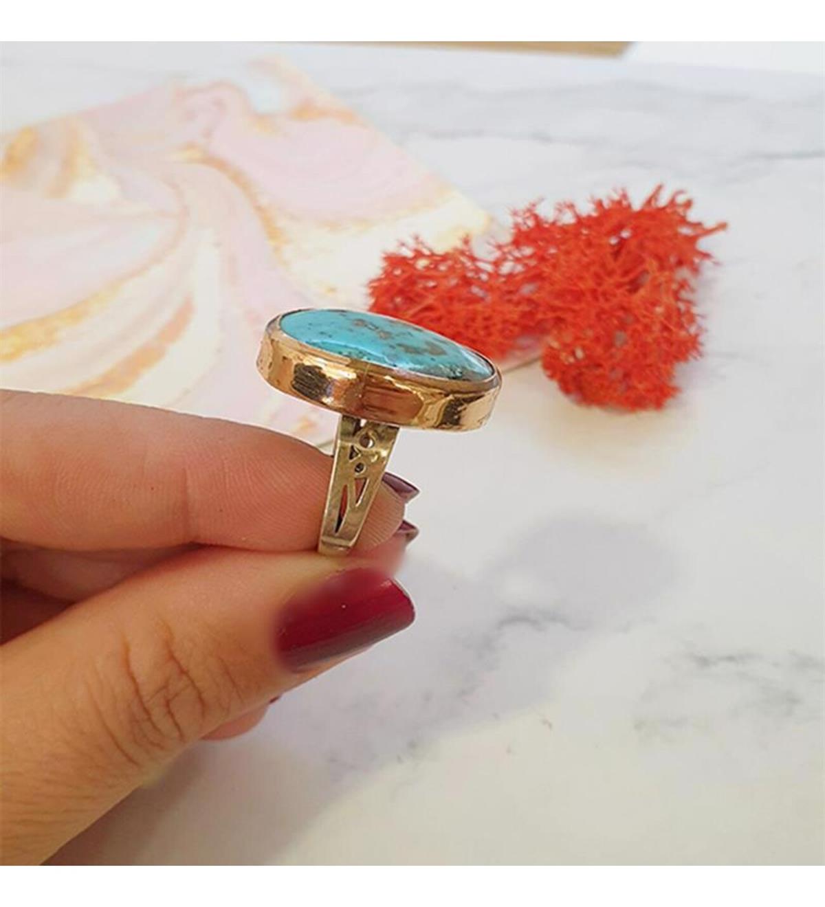 Turkuaz (Firuze) Gümüş Yüzük