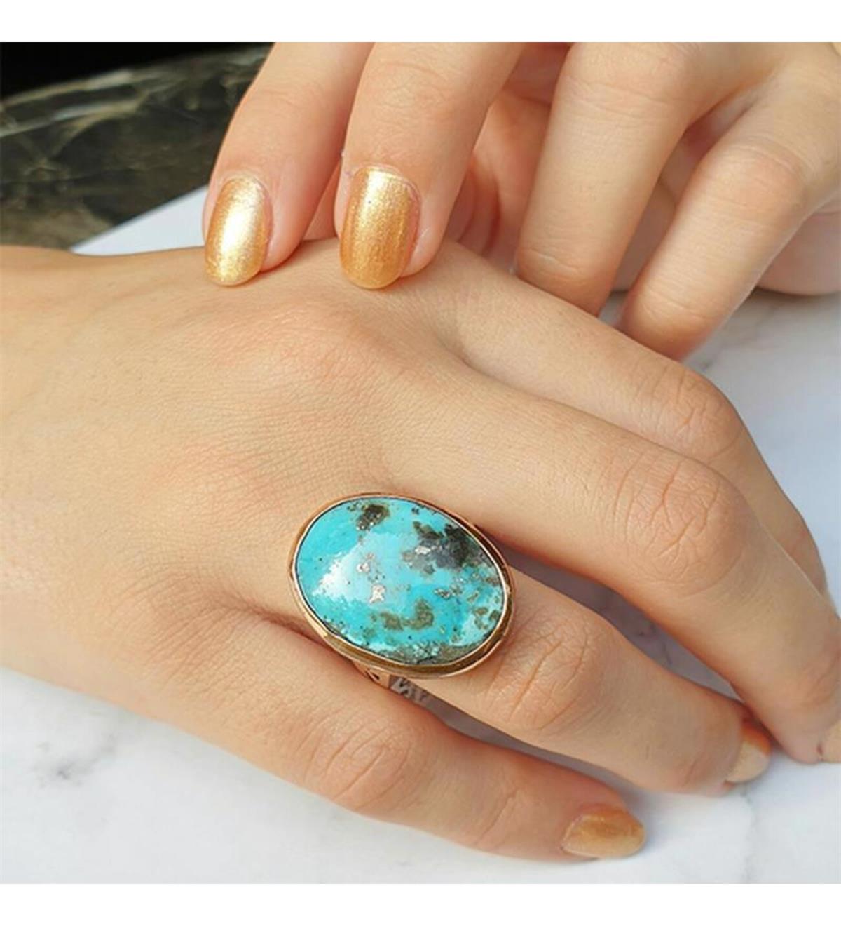 Turkuaz (Firuze) Gümüş Yüzük