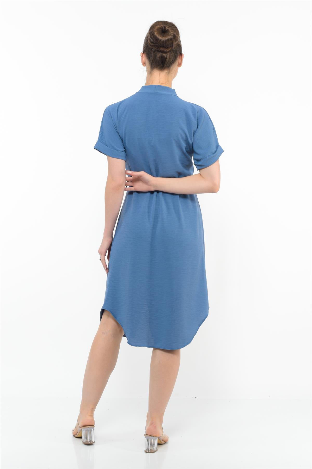 Kadın Kemer Detaylı Aerobin Elbise BebeMavısı