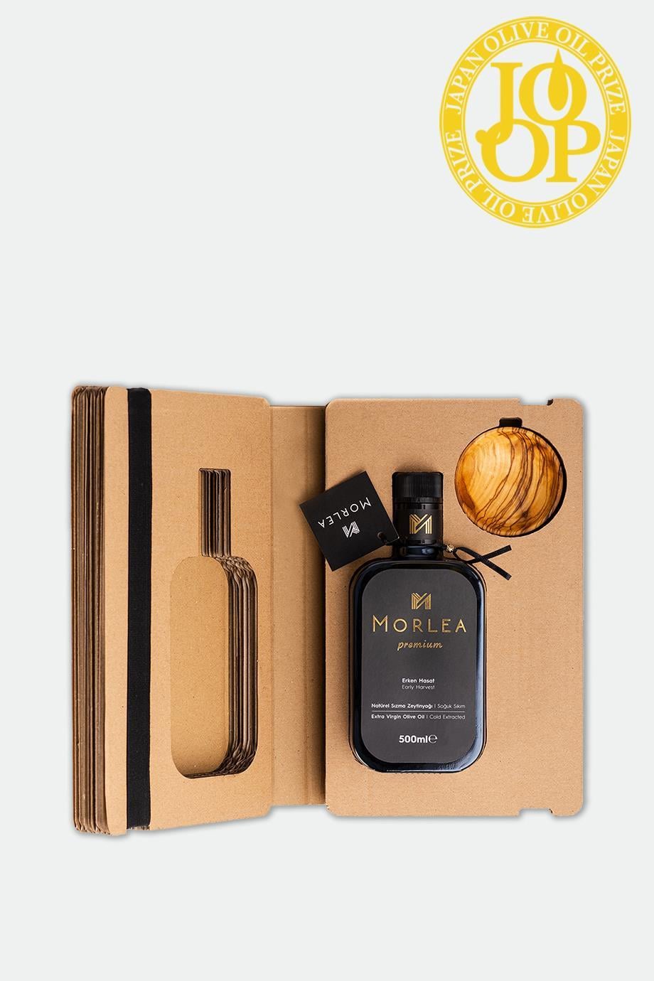 MORLEA Premium Hediyelik Kutulu (Sos Tabaklı) Erken Hasat Soğuk Sıkım Naturel Sızma Zeytinyağı (500 Ml)