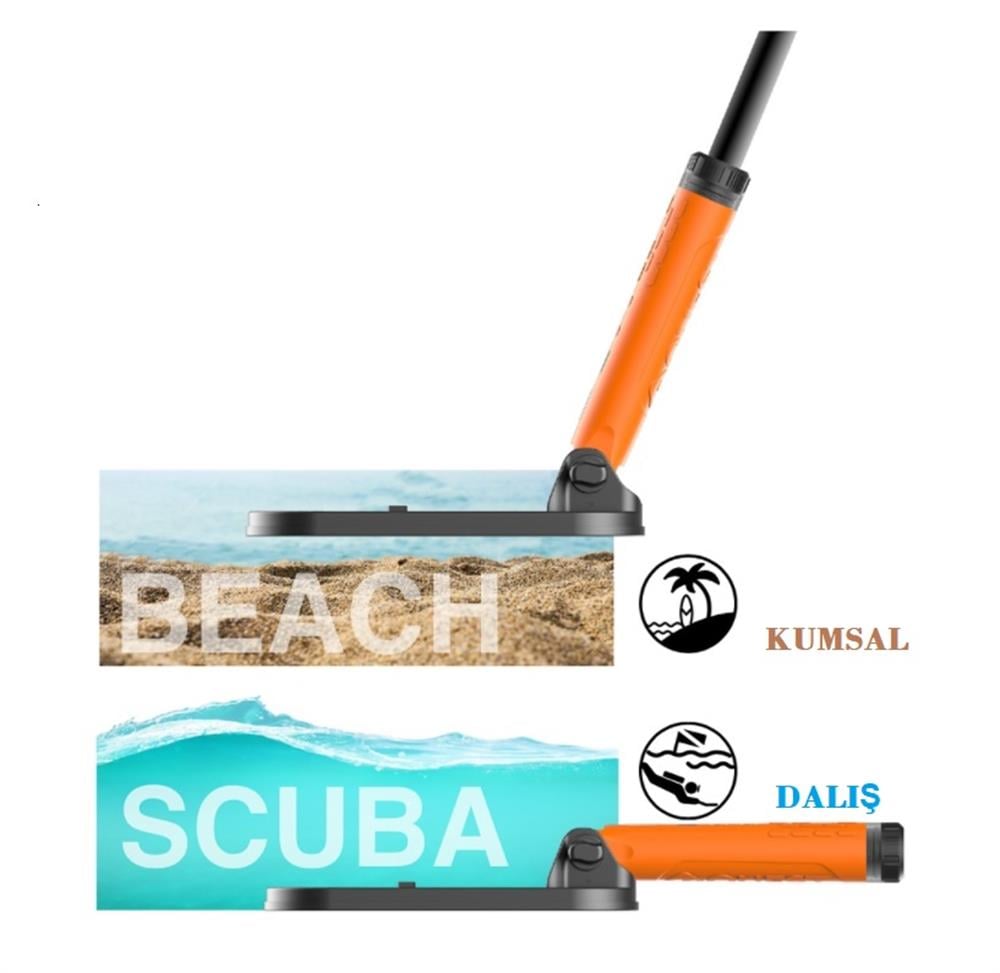Quest Metal Detectors Scuba Tector PRO Su Altı Dedektörü&Sahil Arama Dedektörü - 20 cm Başlıklı
