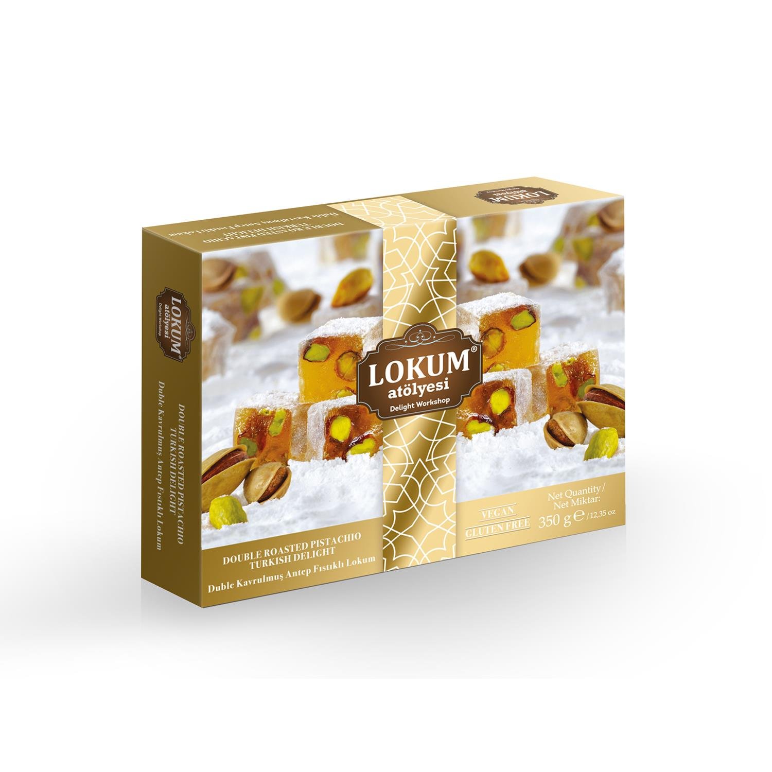 Duble Kavrulmus Antep Fıstıklı Lokum 350g