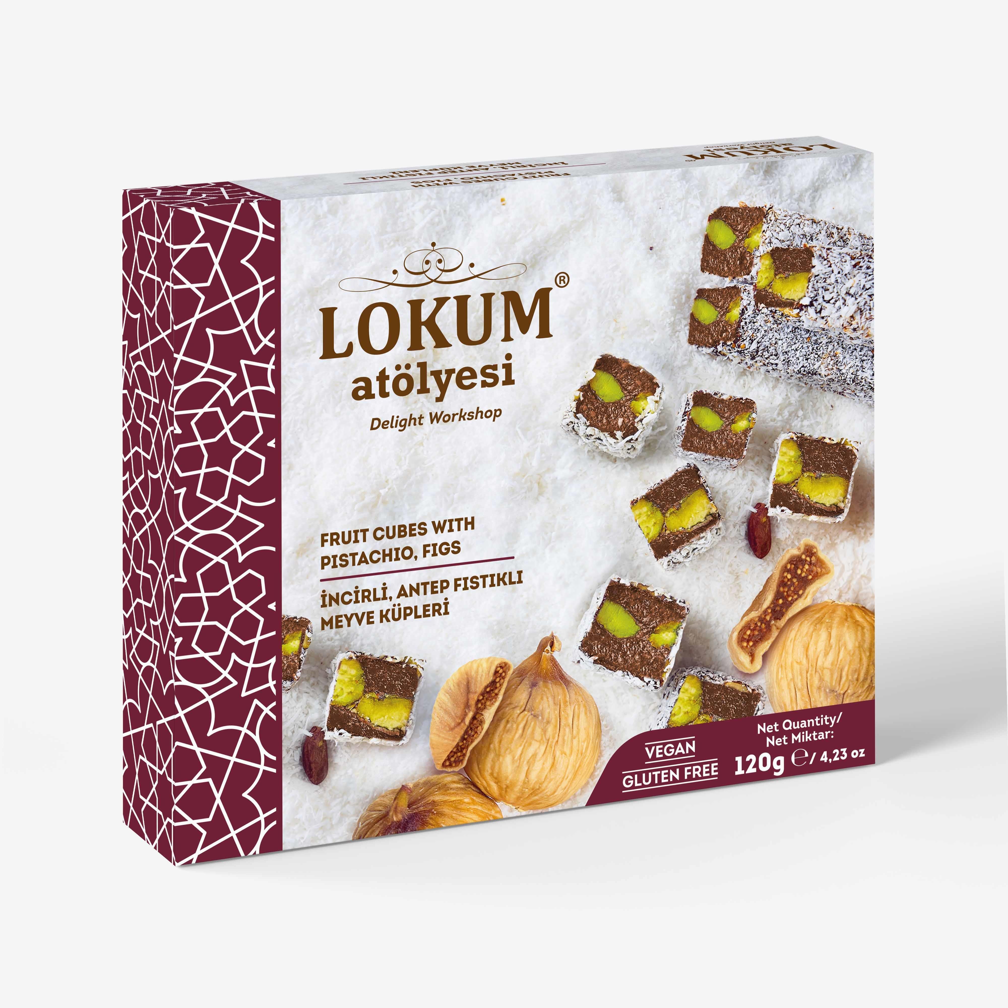 İncirli, Antep Fıstıklı Meyve Küpleri 120g