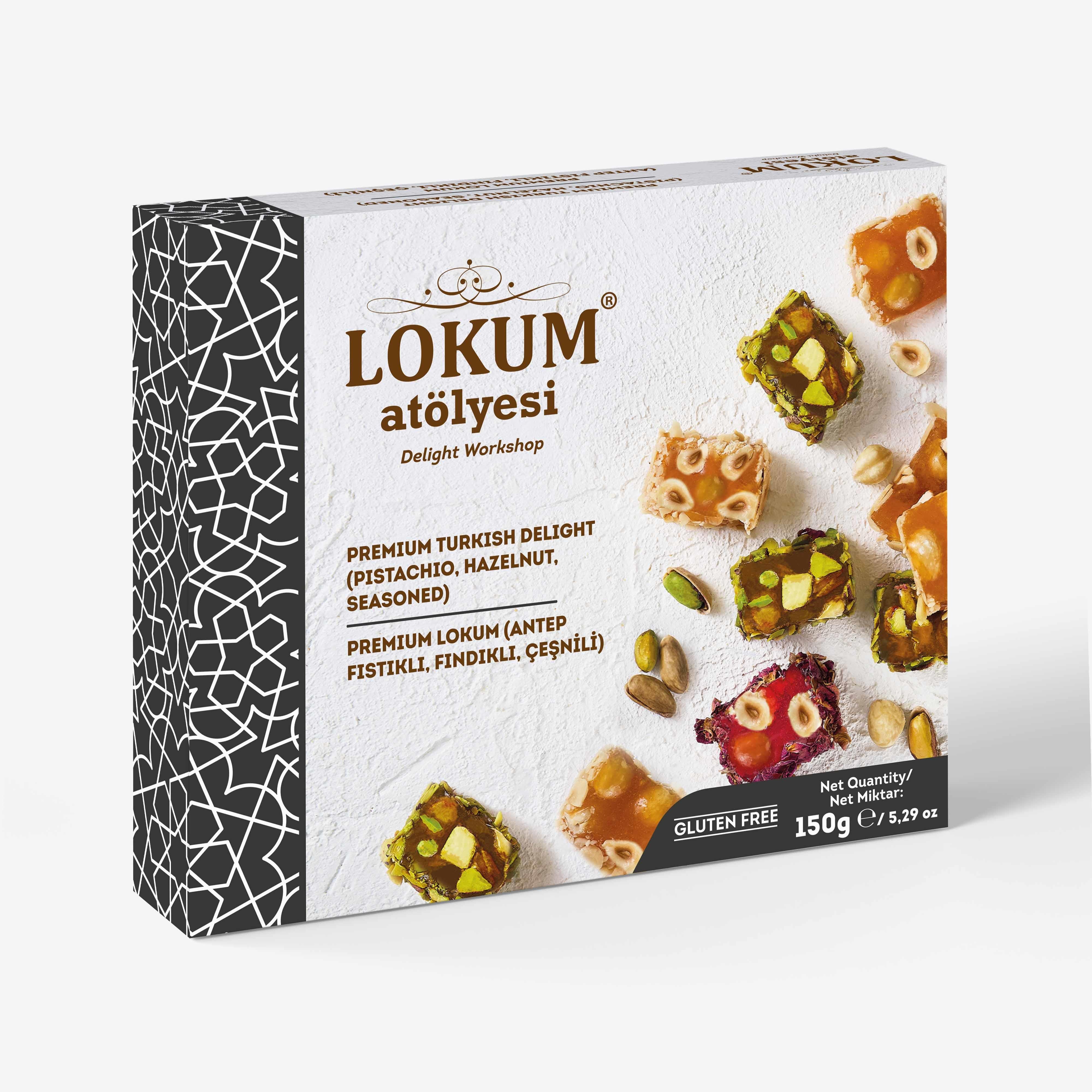 Premıum Lokum (Antep Fıstıklı, Fındıklı, Çeşnili) 150g