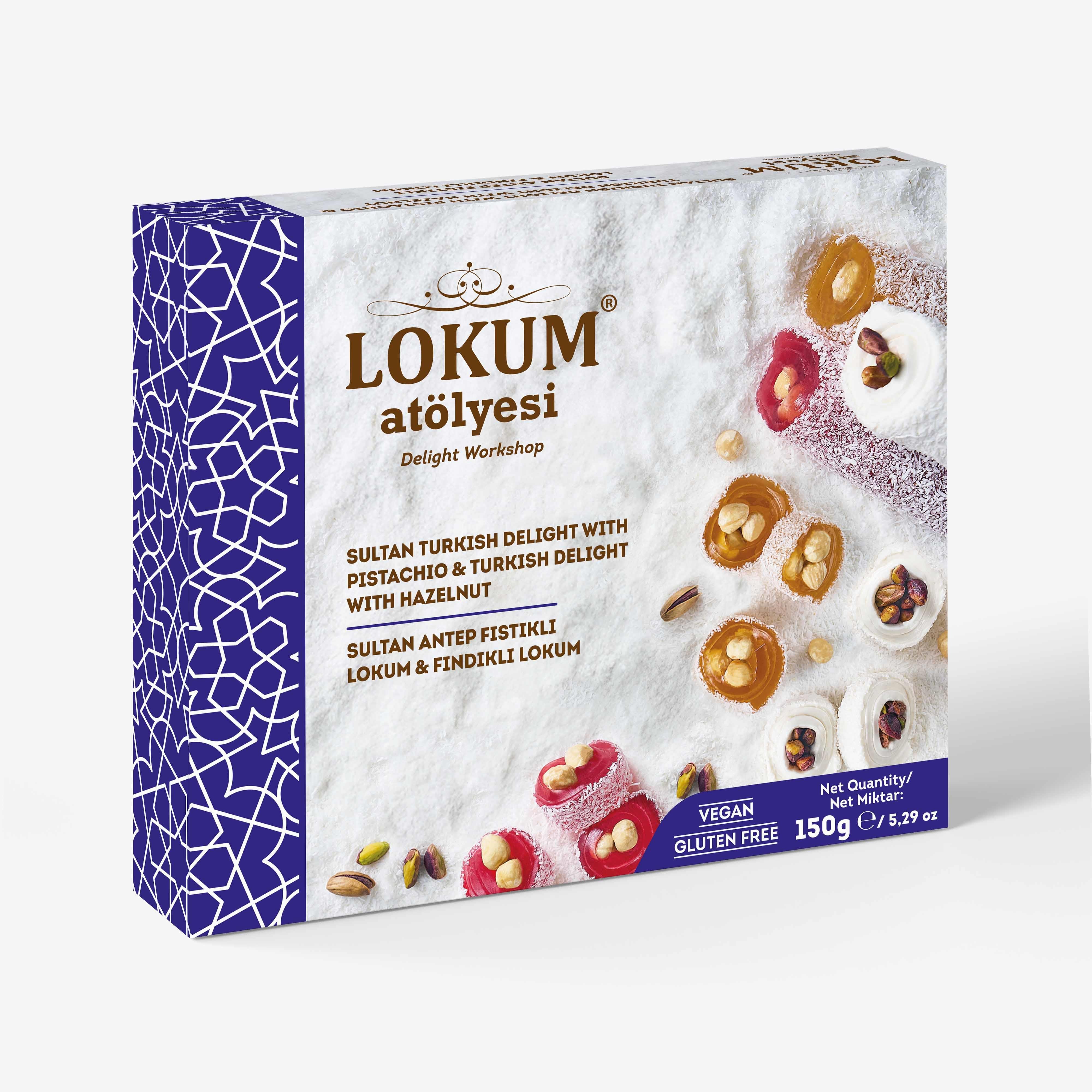 Sultan Antep Fıstıklı Lokum & Fındıklı Lokum 150g