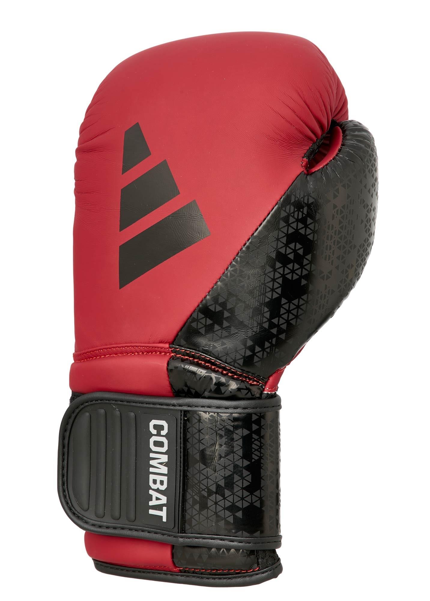 AdidasAdidas ADIC50TG Combat 50 Boks Eldiveni Kırmızı Mat Deri Kick Boks Eldiveni