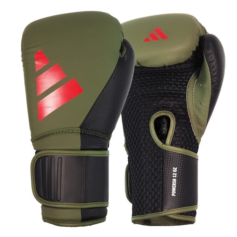 AdidasAdidas PWR50TG Power 50 Boks Eldiveni Yeşil/Kırmızı