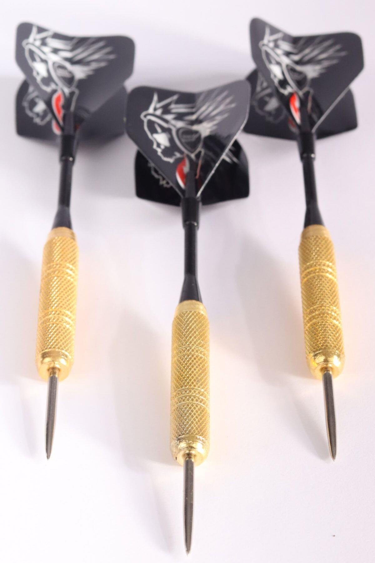 DeltaDelta 18 Gr. Dart Oku (3’lü Set) - Çelik Uç + Pirinç Gövde + Renkli Kanat - Dart Oku Seti