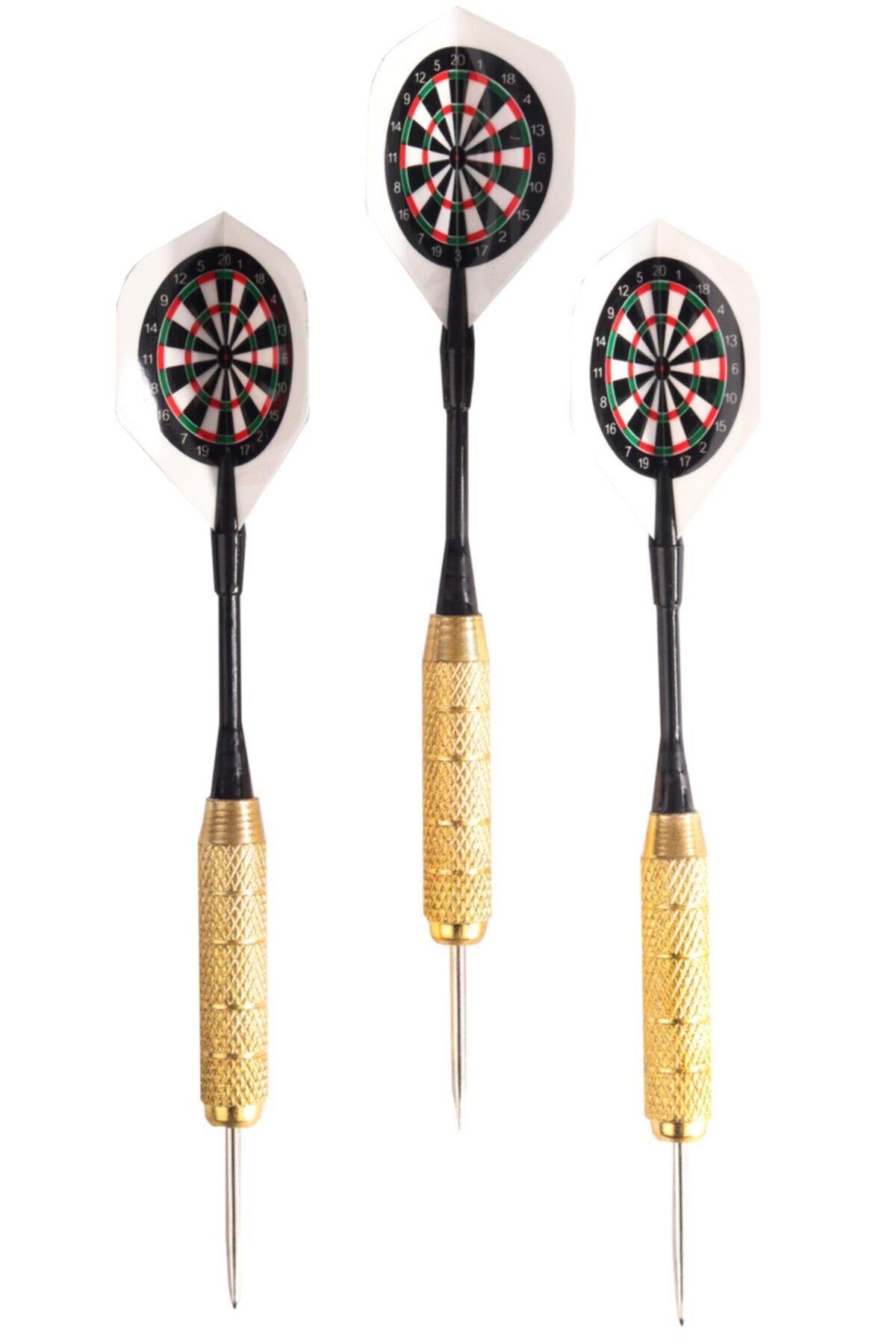 DeltaDelta 22 Gr. Dart Oku (3’lü Set) - Çelik Uç + Pirinç Gövde + Renkli Kanat - Dart Oku Seti