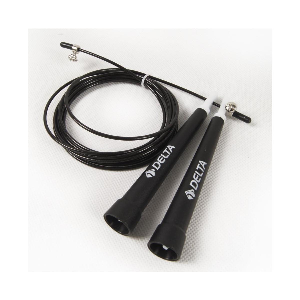 DeltaDelta Crossfit Speed Jump Rope Çelik Telli Hızlı Siyah Atlama İpi BCF348