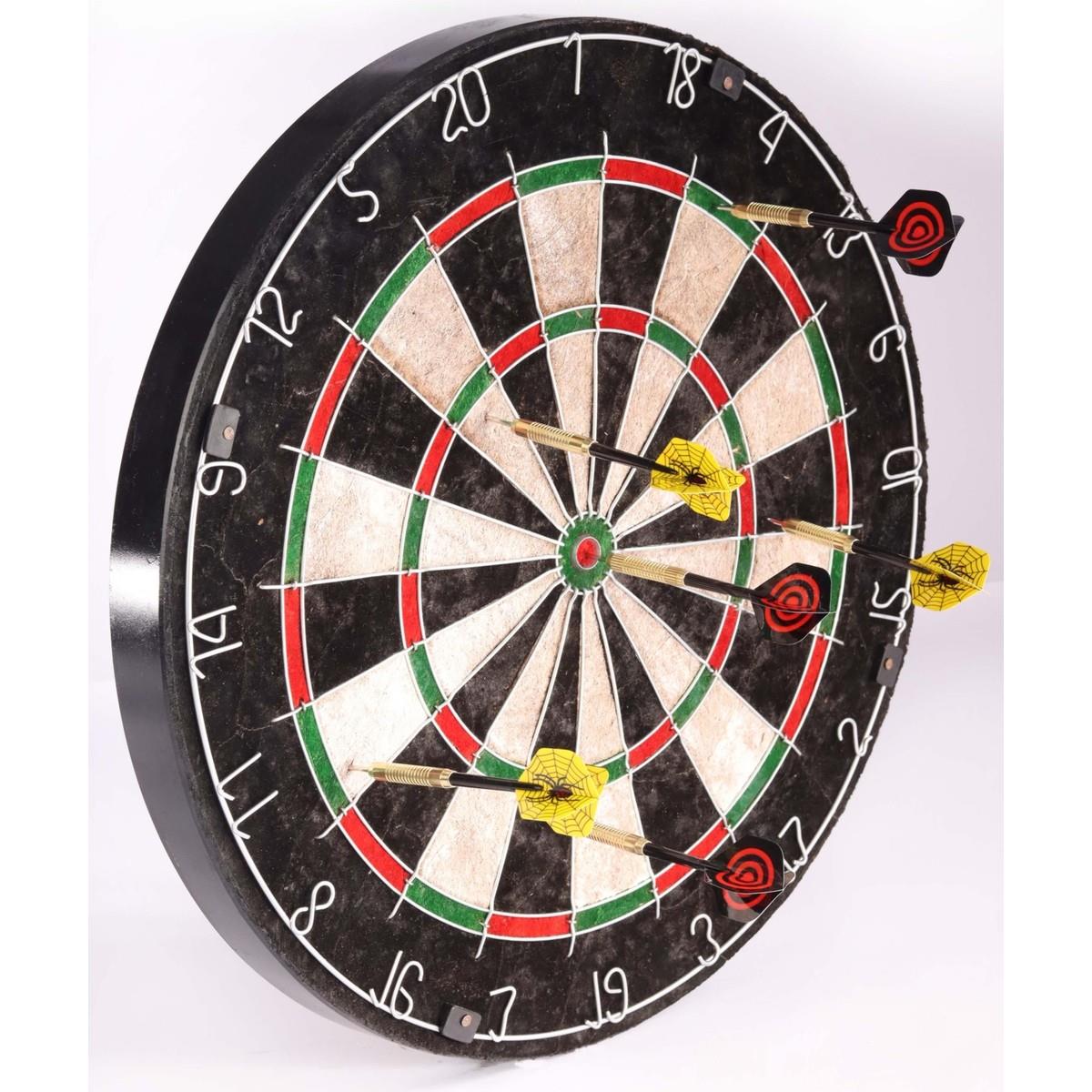 DeltaDelta Sisal Dart Seti 45 Cm (18 İnç) Büyük Boy + 6 Dart Oku (18 Gr) Hedef Tahtası SDS88